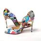 Multicolor Hot Chick Patent Sapeaur High Heels