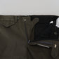 Elegant Emerald Cotton Trousers