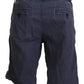 Chic Blue Washed Casual Shorts
