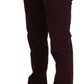 Elegant Maroon Casual Skinny Pants