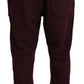Elegant Maroon Cotton Jogger Pants