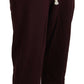 Elegant Maroon Cotton Jogger Pants