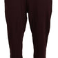 Elegant Maroon Cotton Jogger Pants