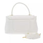 White Polyethylene Women Crossbody Bag