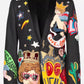 Classic Black One-Button Martini Jacket
