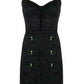 Elegant Black Dress with Rose Embellishments