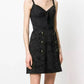Elegant Black Dress with Rose Embellishments