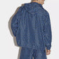 Elegant Nylon Hooded Jacket in Blue
