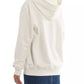 Chic White Cotton Hoodie with Contrast Print