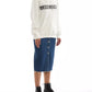 Chic White Cotton Hoodie with Contrast Print