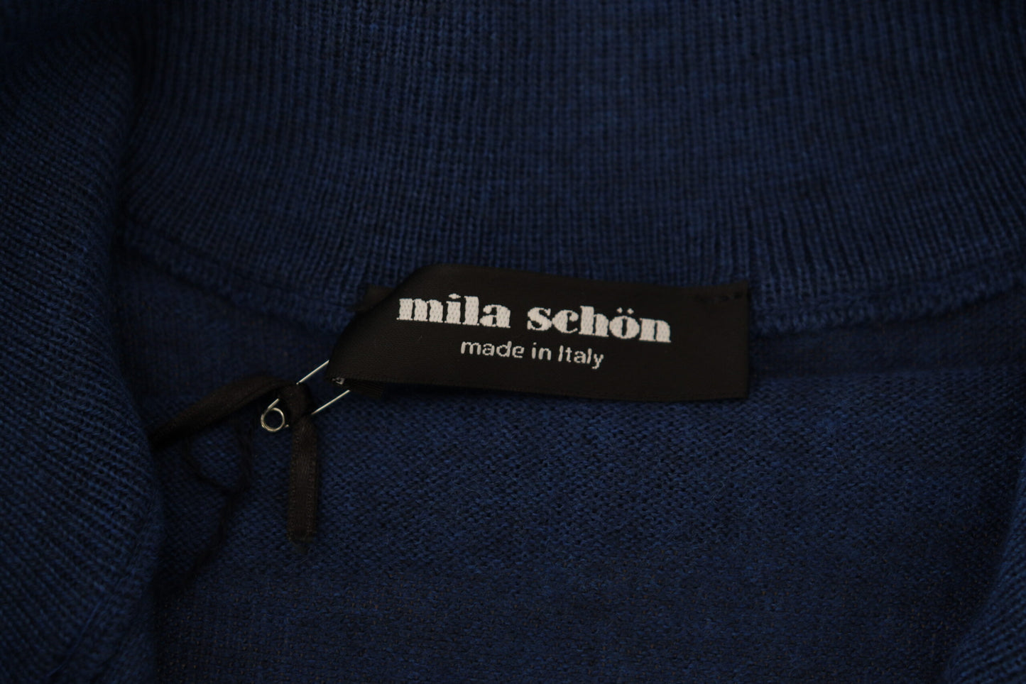 Elegant Dark Blue Wool Casual Shirt