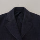 Chic Double Breasted Blue Coat Jacket