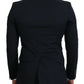 Chic Blue Single Breasted Formal Blazer