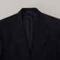 Chic Blue Single Breasted Formal Blazer