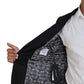 Elegant Black Silk Blend Martini Blazer