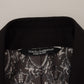 Elegant Black Silk Blend Martini Blazer