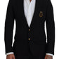 Elegant Black Wool Formal Blazer