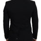 Elegant Black Wool Formal Blazer