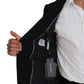Elegant Black Wool Formal Blazer
