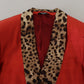 Red Sicilian Silk Single-Breasted Blazer