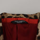 Red Sicilian Silk Single-Breasted Blazer