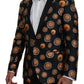 Elegant Silk-Blend Martini Black Blazer