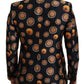 Elegant Silk-Blend Martini Black Blazer