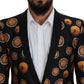 Elegant Silk-Blend Martini Black Blazer