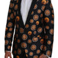 Elegant Silk-Blend Martini Black Blazer