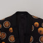 Elegant Silk-Blend Martini Black Blazer