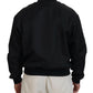Elegant Black Nylon Bomber Jacket