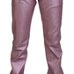Metallic Pink Loose Denim Jeans