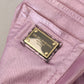 Metallic Pink Loose Denim Jeans