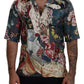 Elegant Silk Floral Men's Casual Shirt
