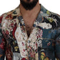 Elegant Silk Floral Men's Casual Shirt