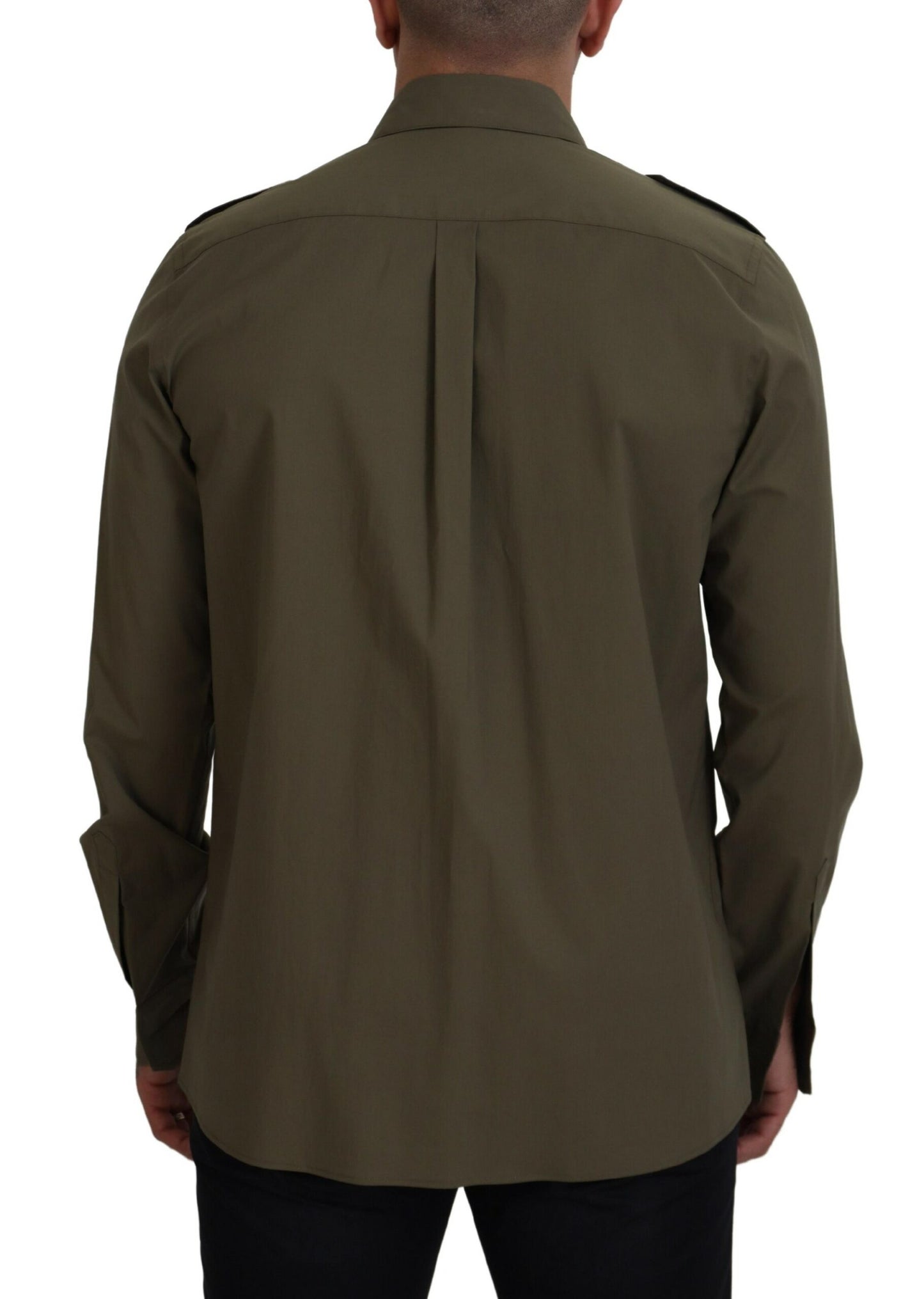 Elegant Green Casual Long Sleeve Shirt
