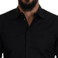 Elegant Slim Fit Formal Black Dress Shirt