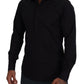 Elegant Slim Fit Formal Black Dress Shirt