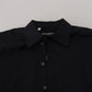 Elegant Slim Fit Formal Black Dress Shirt