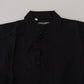 Sleek Silk Black Dress Shirt Slim Fit