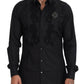 Elegant Slim Fit Formal Black Dress Shirt