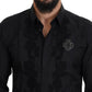Elegant Slim Fit Formal Black Dress Shirt