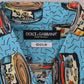 Elegant Light Blue Printed Casual Shirt