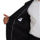 Sleek Black Two-Piece Wool Martini Suit