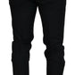 Sleek Black Two-Piece Wool Martini Suit