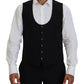 Elegant Black Martini 3-Piece Wool Suit