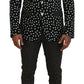Elegant Silk Polka Dot Suit