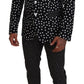 Elegant Silk Polka Dot Suit