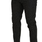 Elegant Silk Polka Dot Suit