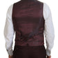 Maroon Wool Silk 3-Piece Martini Suit